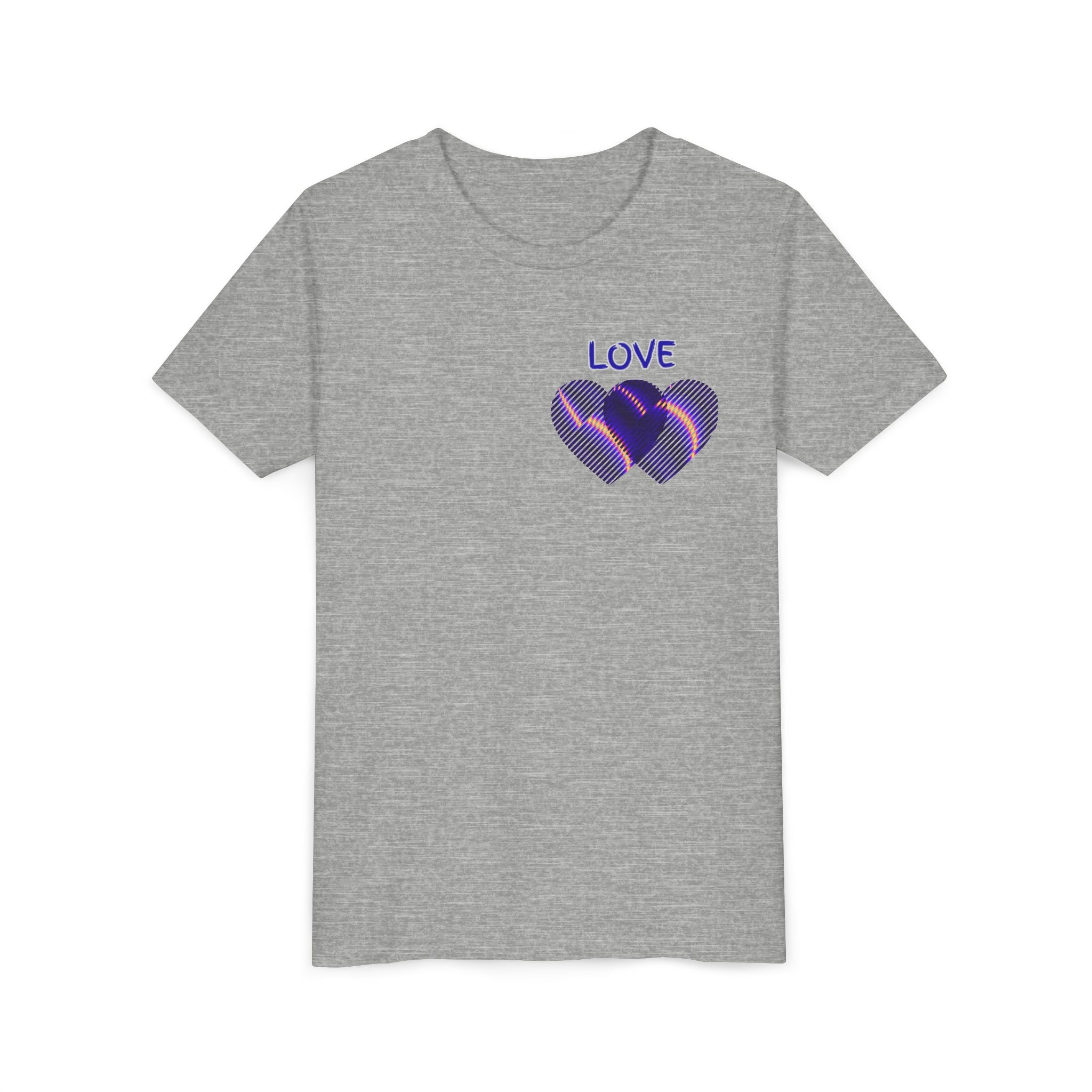 Youth Tee — Purple Heart 'LOVE' Graphic Kids T-Shirt