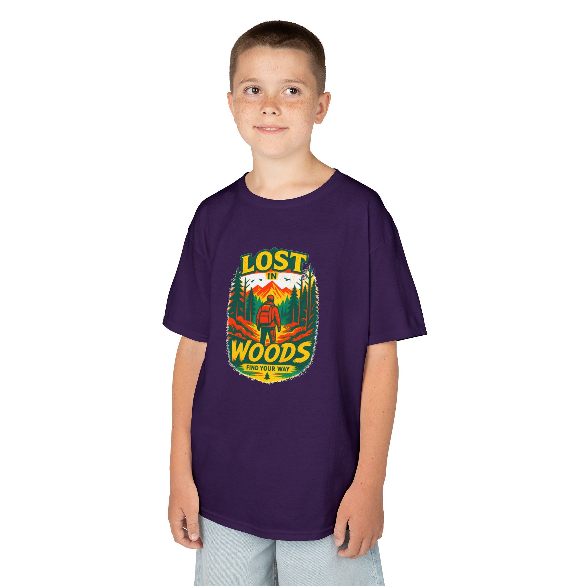Kids Lost in Woods Shirt | Camping Adventure Tee | Nature Graphic T-Shirt