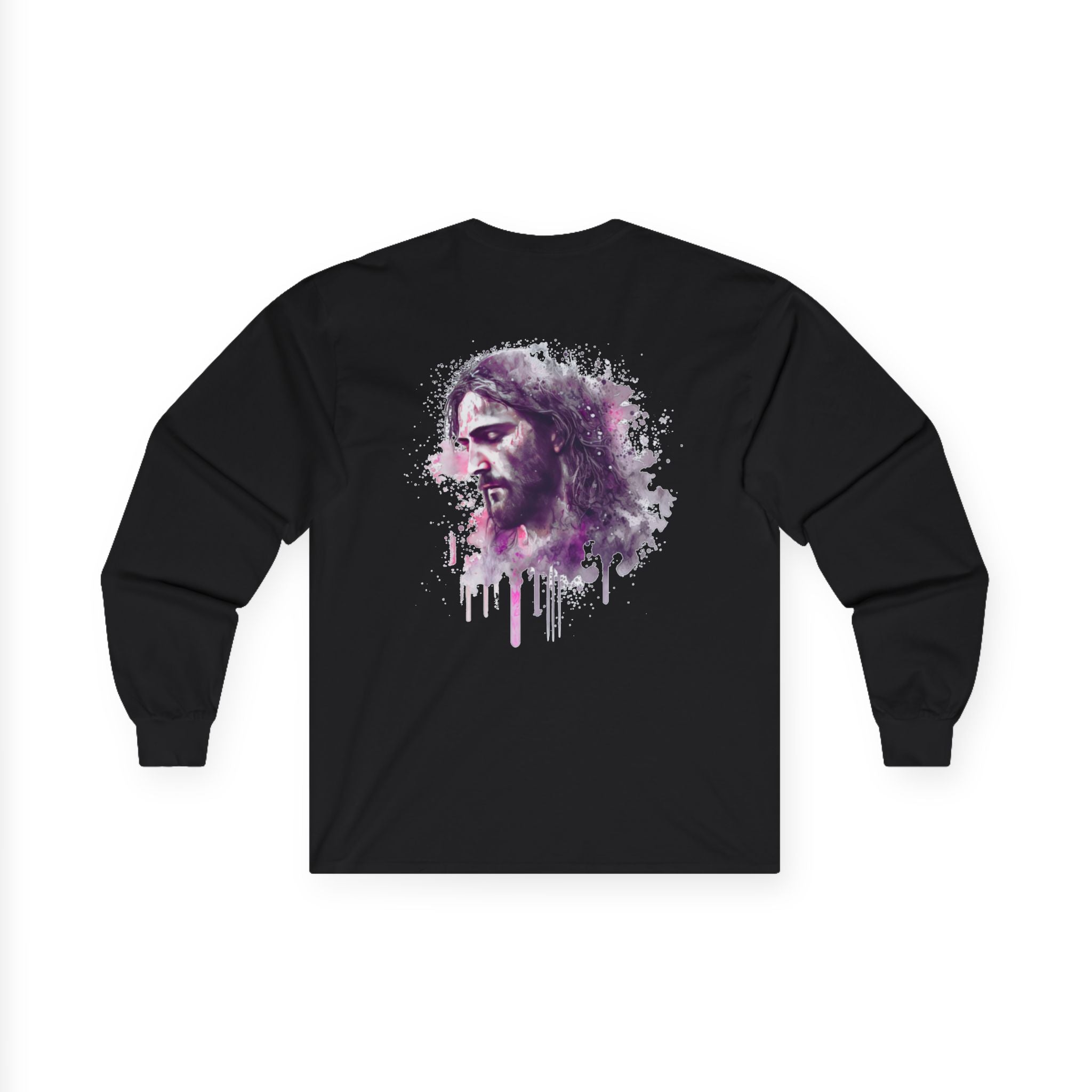 Artistic Watercolor Portrait Long Sleeve Tee