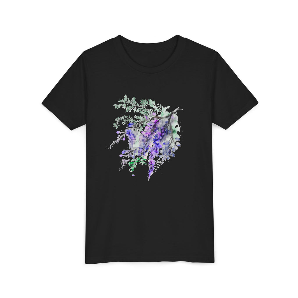 Youth Tee - Watercolor Wisteria Floral Shirt