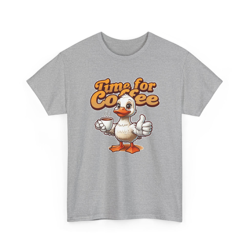 Time for Coffee Duck Shirt, Funny Duck T-Shirt, Cute Animal Graphic Tee, Coffee Lover Shirt, Unisex Funny Tee, Gift Idea