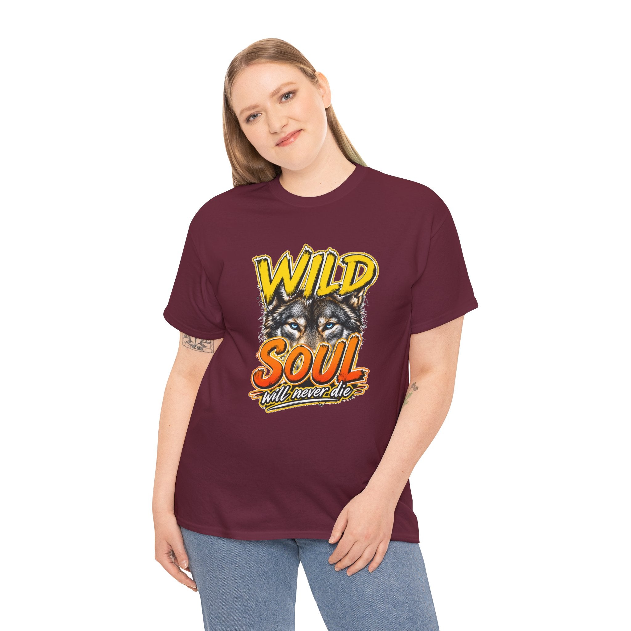 Wolf 'Wild Soul' Graphic Tee – Bold Wildlife Shirt for Nature Lovers