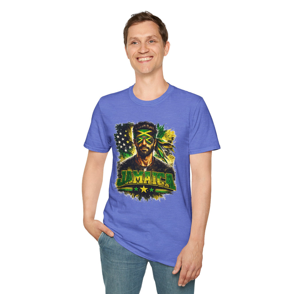Jamaican Flag Portrait T-Shirt — Reggae Vibe Graphic Tee
