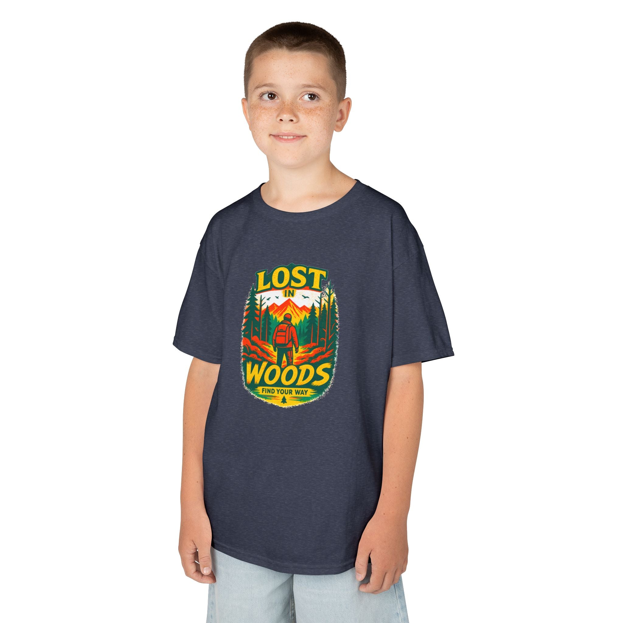 Kids Lost in Woods Shirt | Camping Adventure Tee | Nature Graphic T-Shirt