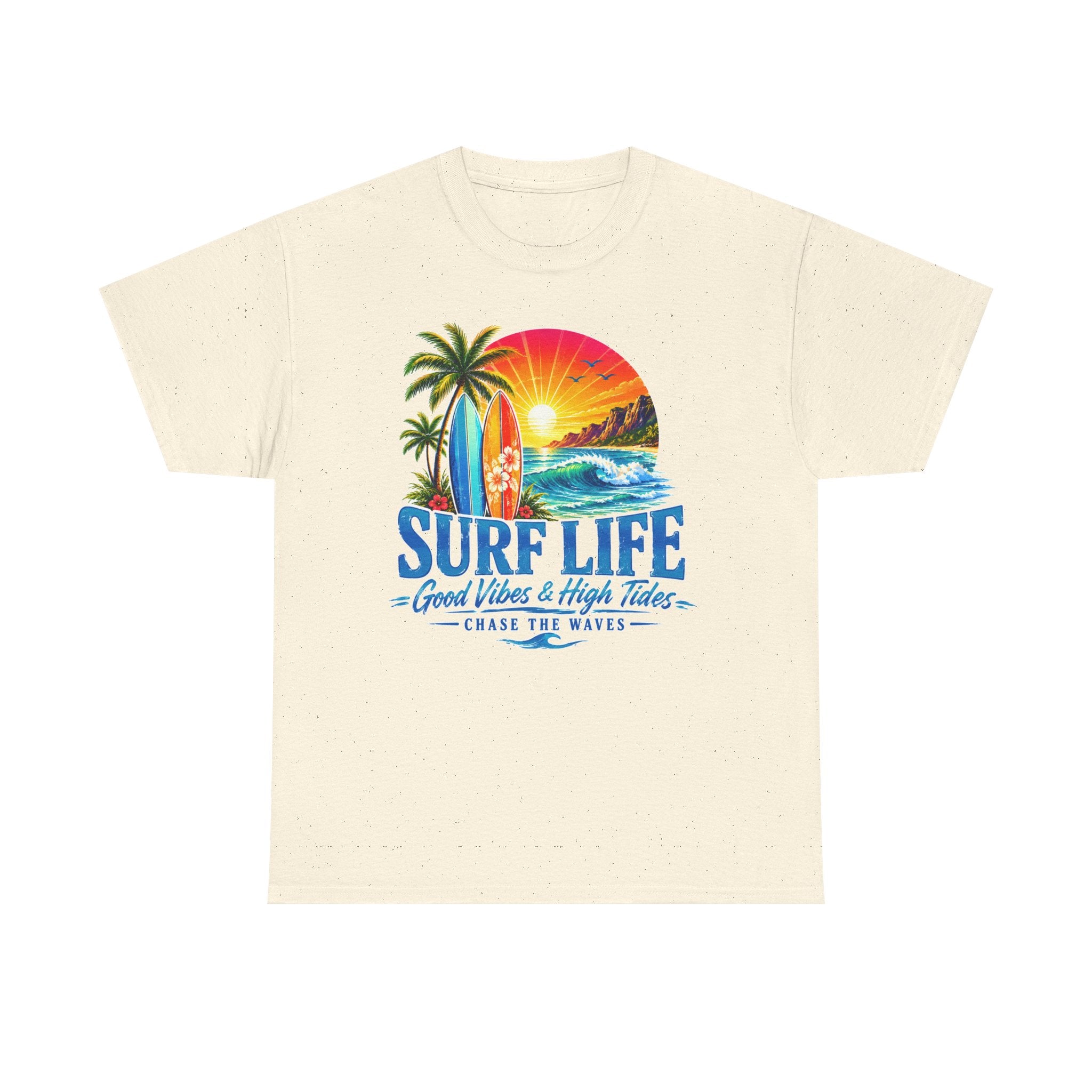 Surf Life T-Shirt | Vintage Beach Sunset Tee | Coastal Graphic Shirt | Surfing Lover Gift | Ocean Vacation Unisex Tee