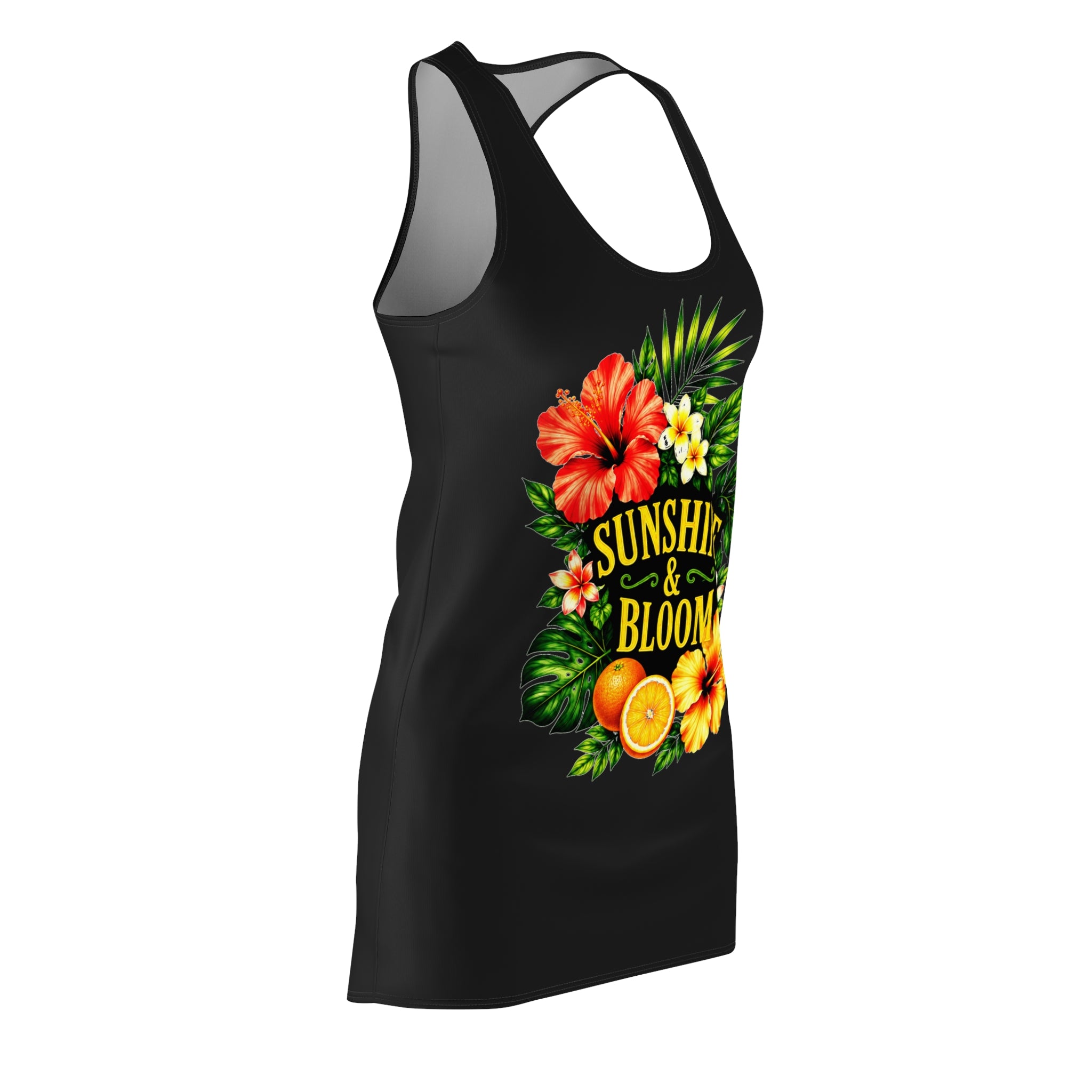 Racerback Dress — Sunshine & Bloom Tropical Floral Print