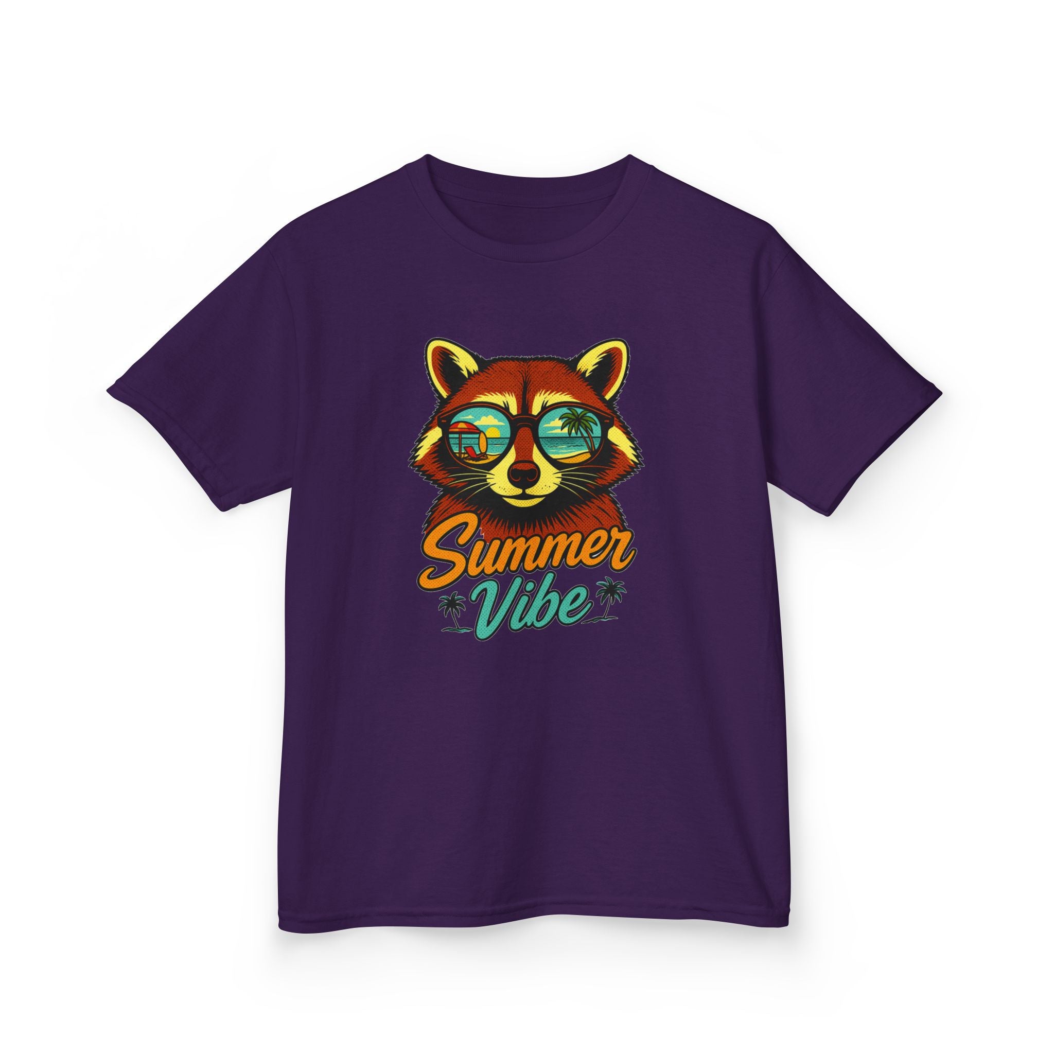 Kids Tee - 'Summer Vibe' Sunglasses Raccoon Graphic