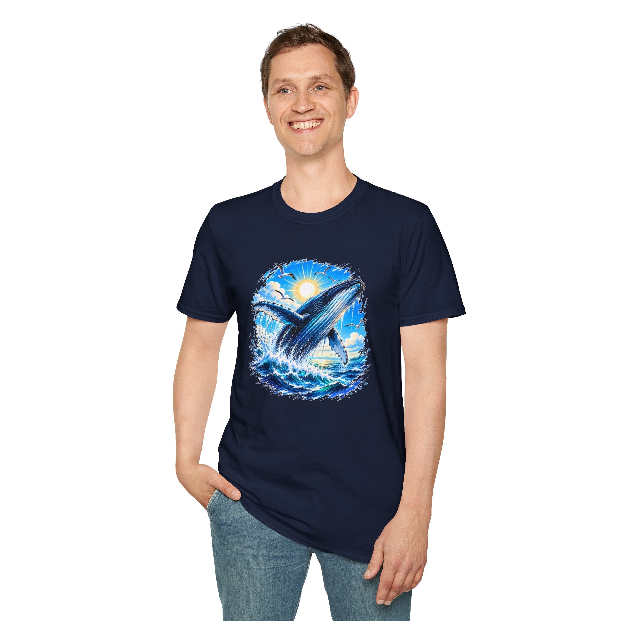 Whale Shirt, Ocean T-Shirt, Humpback Whale Shirt, Sea Life Tee, Beach Lover Gift, Ocean Lover Shirt