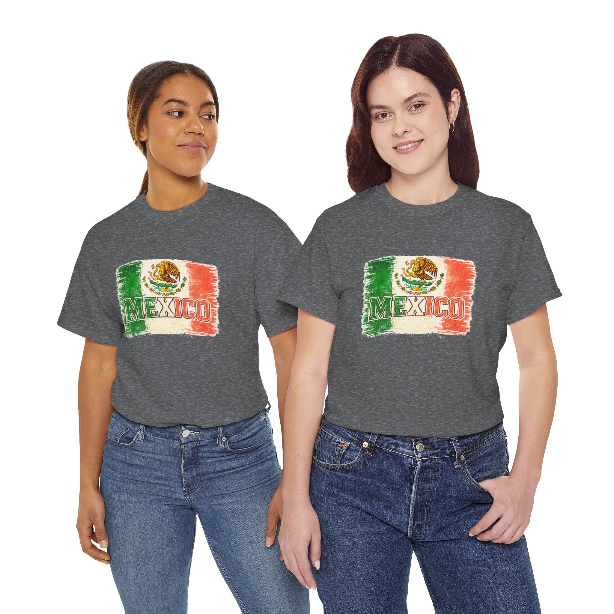 Mexico Flag Vintage T-Shirt — Distressed Mexican Emblem Tee