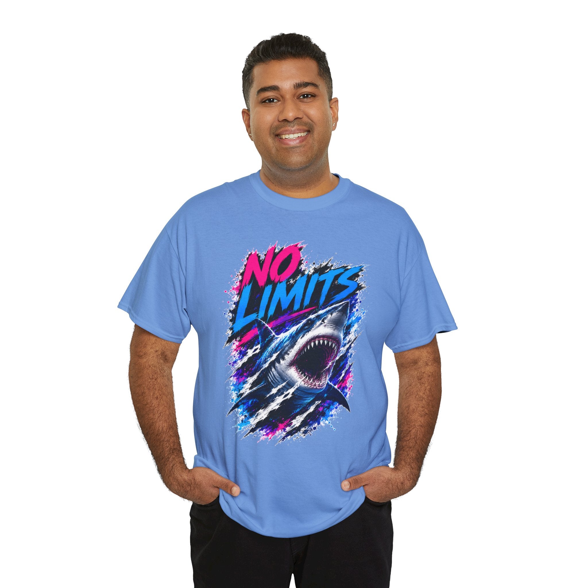 No Limits Shark T-Shirt | Great White Shark Graphic Tee | Unisex Streetwear Shirt | Ocean Lover Gift | Bold Shark Art Tee