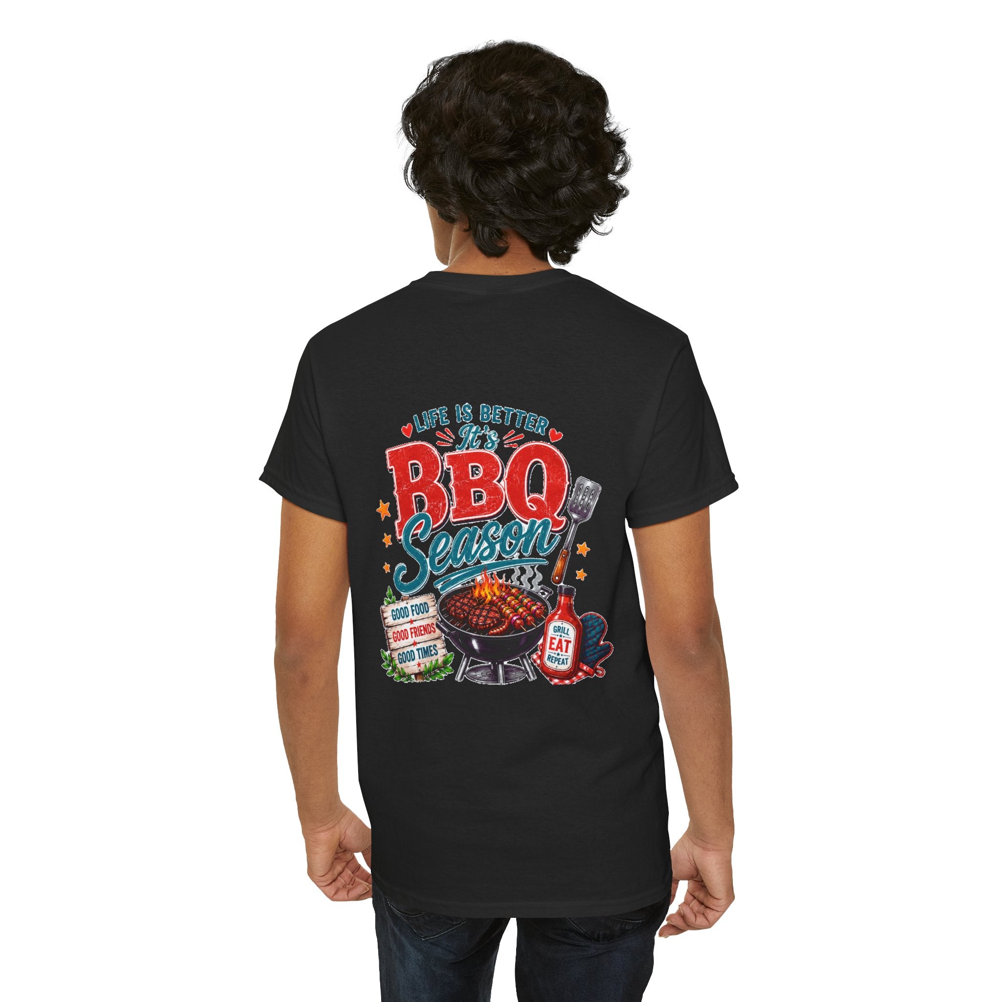BBQ Season T-Shirt | Life Is Better It's BBQ Season Tee | Funny Grill Shirt | Summer Cookout Tee | Barbecue Lover Gift | Backyard BBQ Shirt