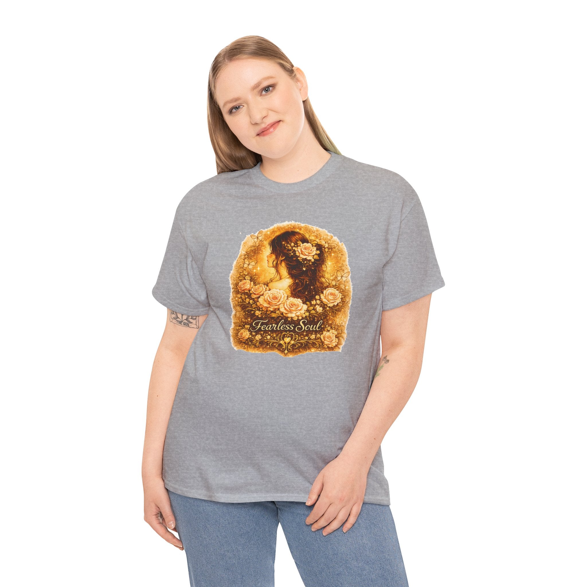 Fearless Soul Shirt, Vintage Floral Woman Tee, Feminine Aesthetic T-Shirt, Boho Graphic Tee, Cottagecore Shirt, Romantic Floral Shirt
