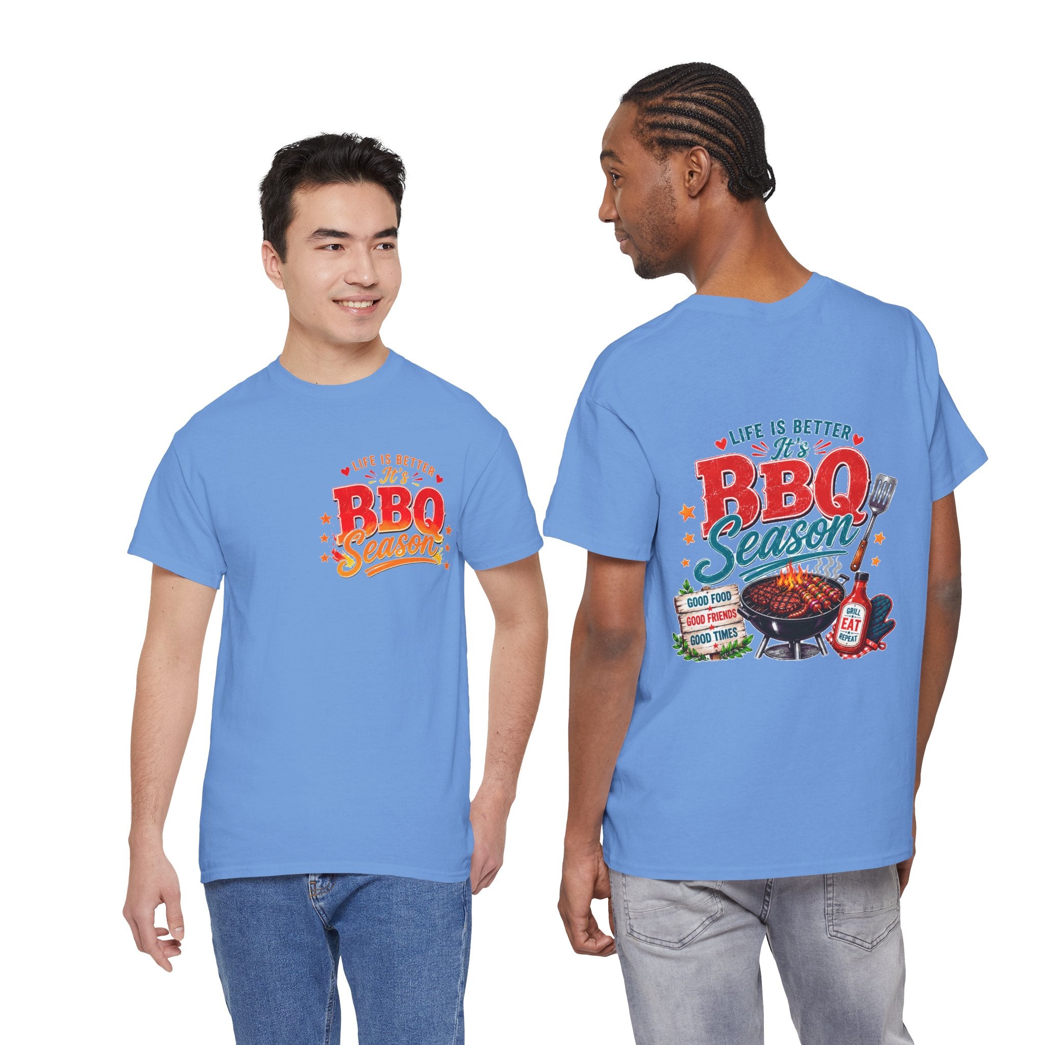 BBQ Season T-Shirt | Life Is Better It's BBQ Season Tee | Funny Grill Shirt | Summer Cookout Tee | Barbecue Lover Gift | Backyard BBQ Shirt