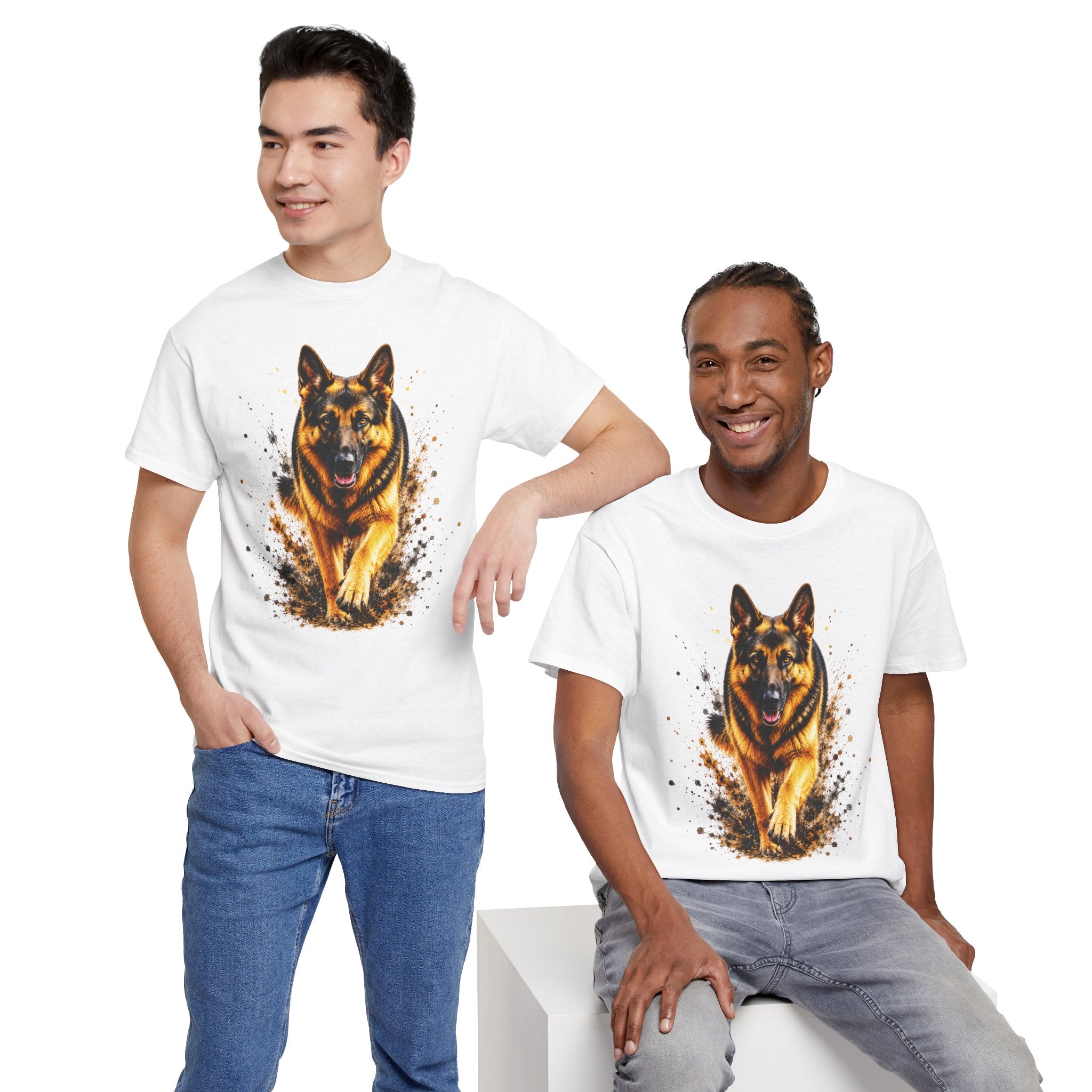 German Shepherd Running T-Shirt, German Shepherd Graphic Tee, Dog Lover Shirt, Unisex German Shepherd Tee, Gift for Dog Owner, K9 Animal Shirt