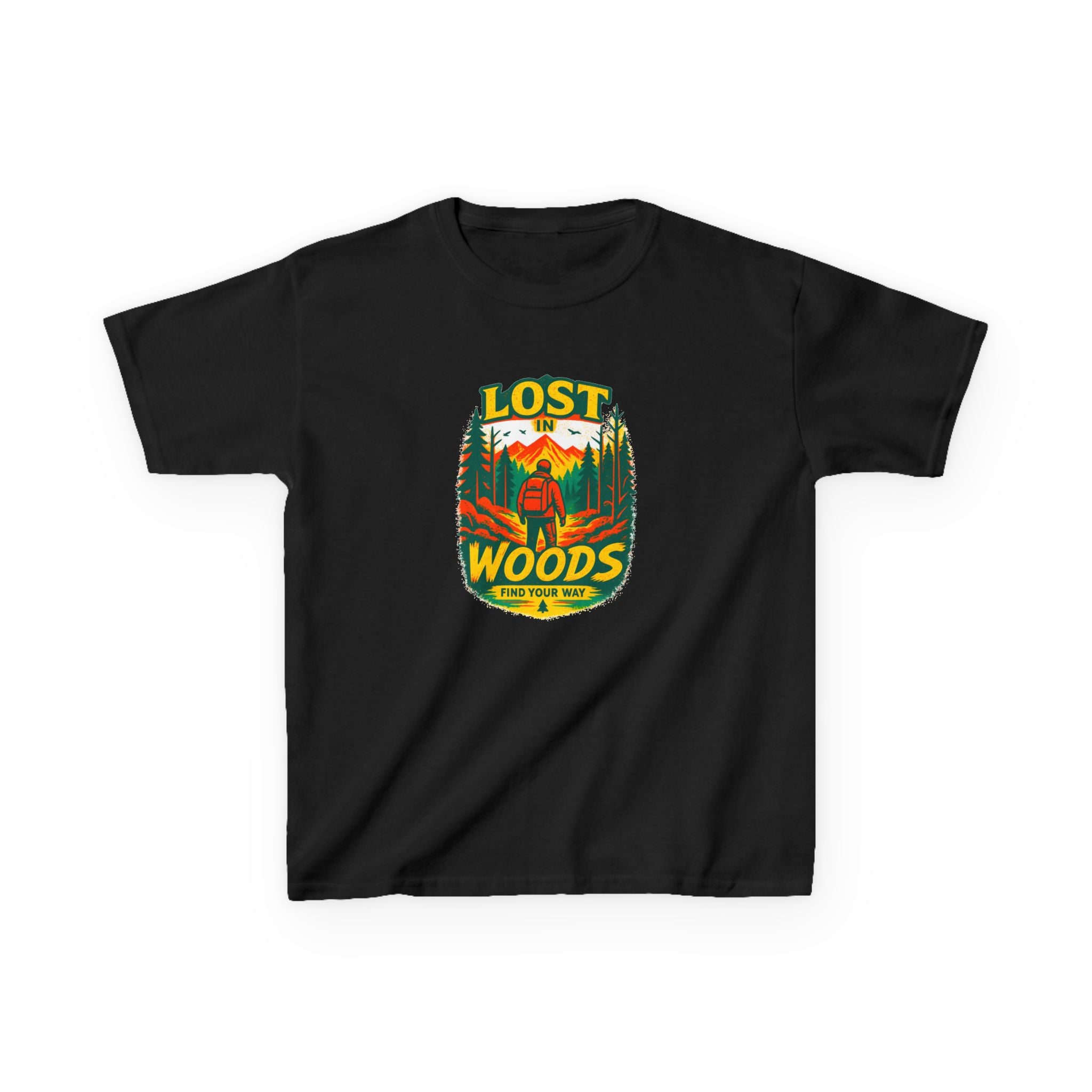 Kids Lost in Woods Shirt | Camping Adventure Tee | Nature Graphic T-Shirt