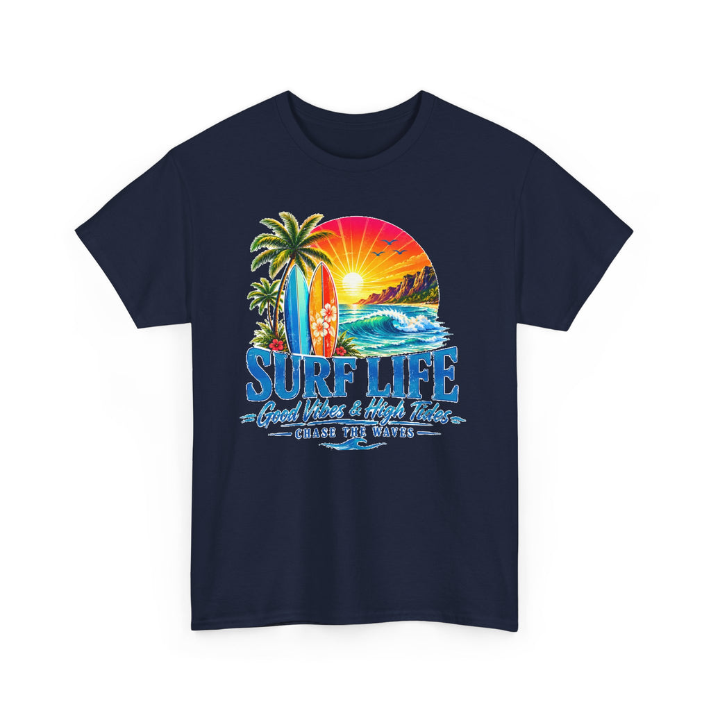 Surf Life T-Shirt | Vintage Beach Sunset Tee | Coastal Graphic Shirt | Surfing Lover Gift | Ocean Vacation Unisex Tee