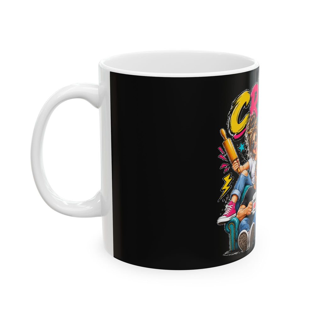 Crazy Wife Happy Life Ceramic Mug — Funny Couples Coffee Cup (11oz/15oz)