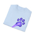 Purple Galaxy Paw Tee Dog Lover Gift, Aesthetic Pet Lover Tee