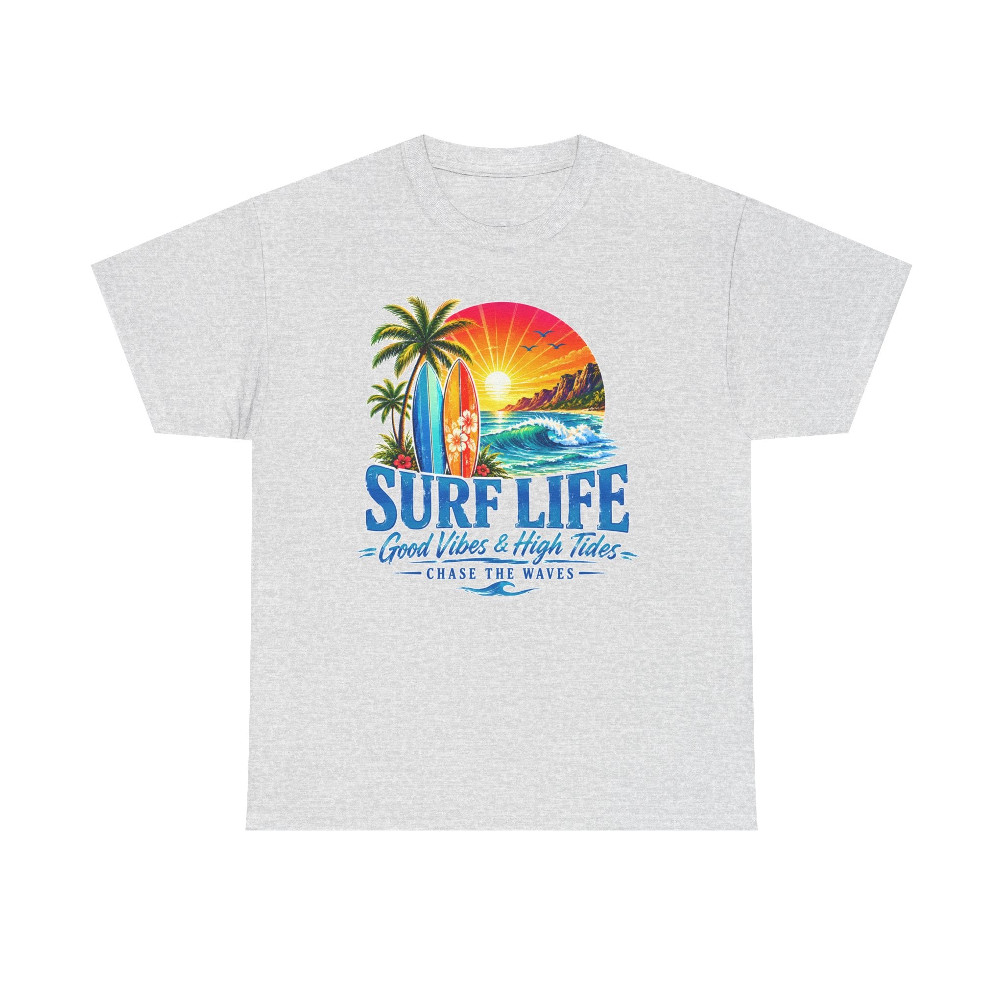 Surf Life T-Shirt | Vintage Beach Sunset Tee | Coastal Graphic Shirt | Surfing Lover Gift | Ocean Vacation Unisex Tee