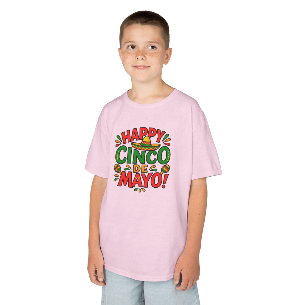Kids "Happy Cinco de Mayo!" Tee — Festive Mexican Holiday Shirt