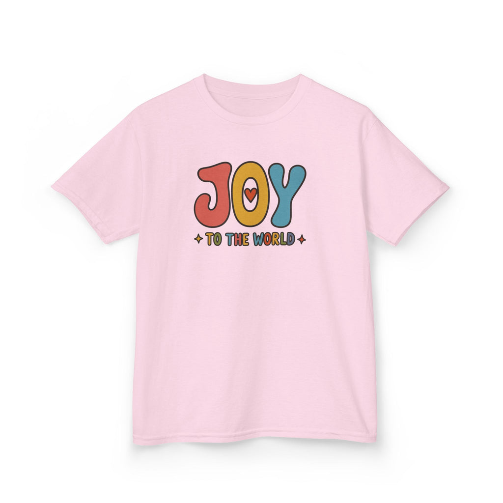 Kids Joy to the World Shirt | Retro Christmas Tee for Kids | Holiday Graphic T-Shirt | Cute Kids Xmas Shirt