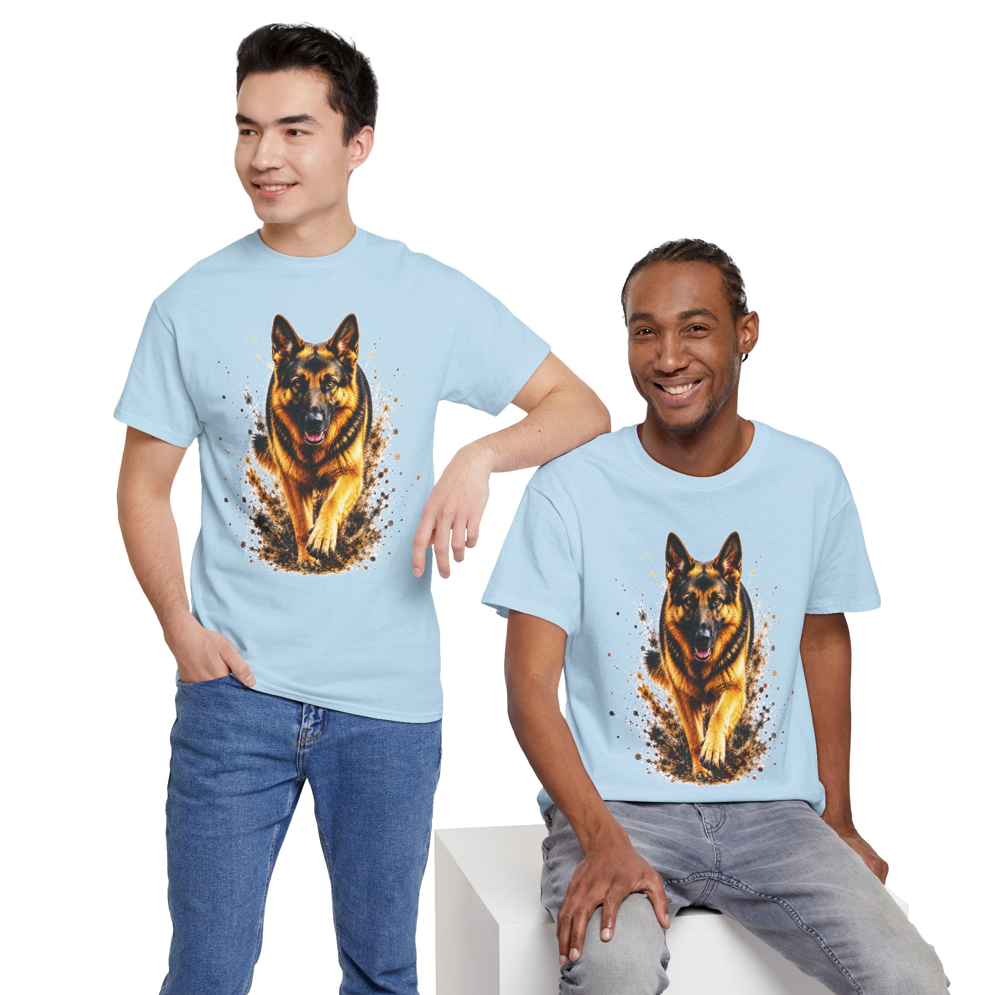 German Shepherd Running T-Shirt, German Shepherd Graphic Tee, Dog Lover Shirt, Unisex German Shepherd Tee, Gift for Dog Owner, K9 Animal Shirt