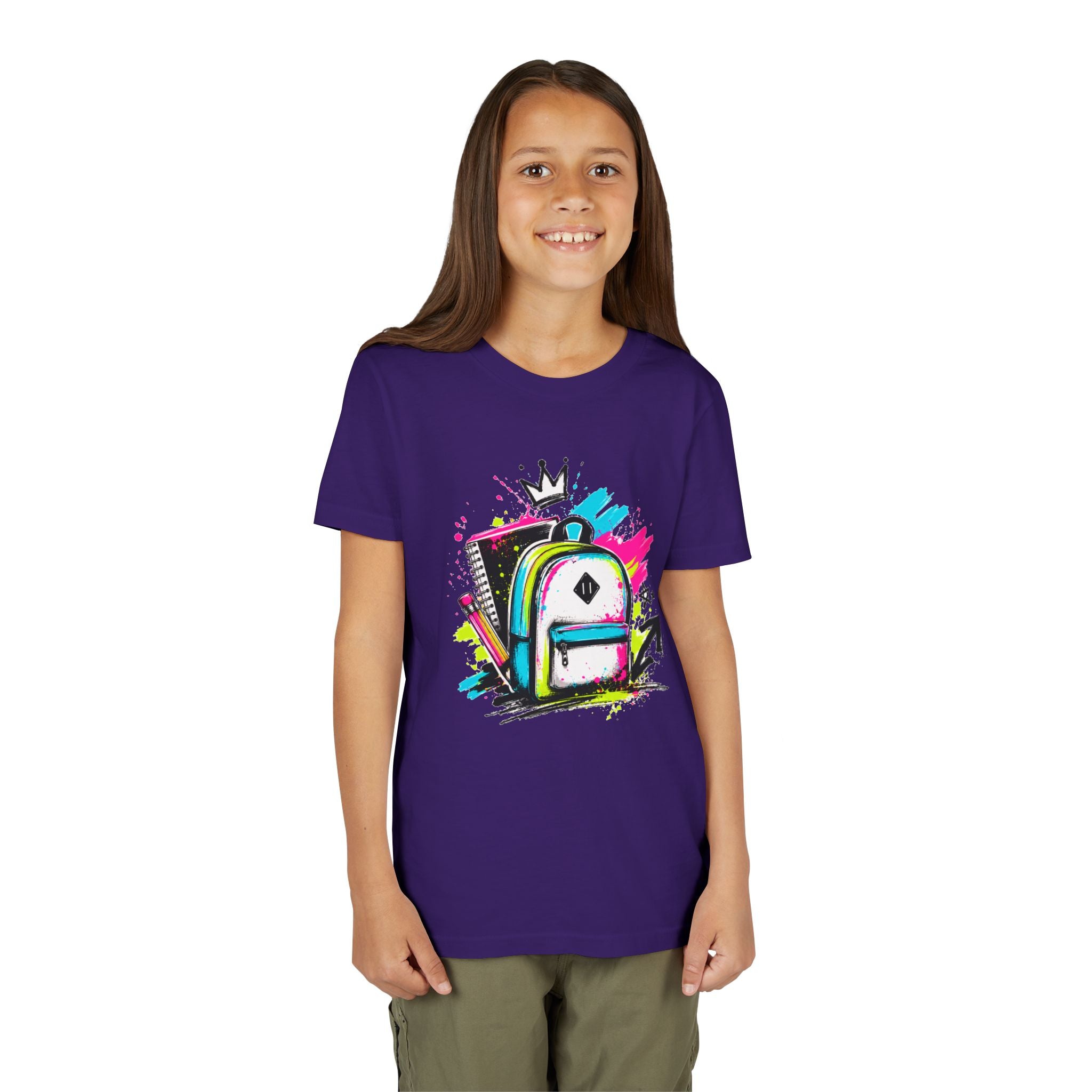 Back to School Kids T-Shirt | Graffiti Backpack Graphic Tee | First Day of School Shirt | Boys Girls Youth Tee