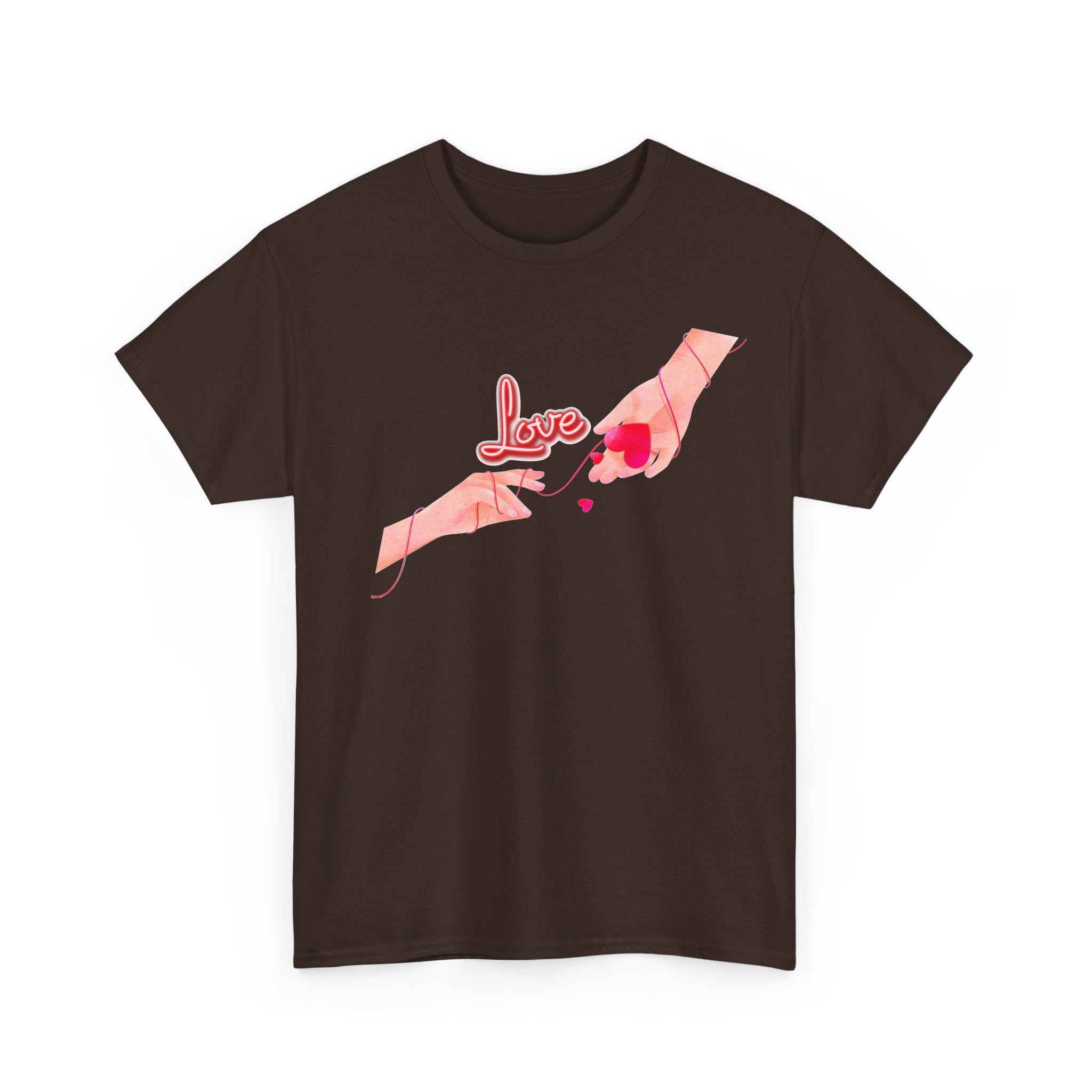 Love Hands T-Shirt — Romantic Heart Illustration Tee
