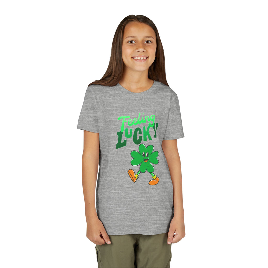 Feeling Lucky Youth Tee – Kids St. Patrick’s Day Shamrock Shirt