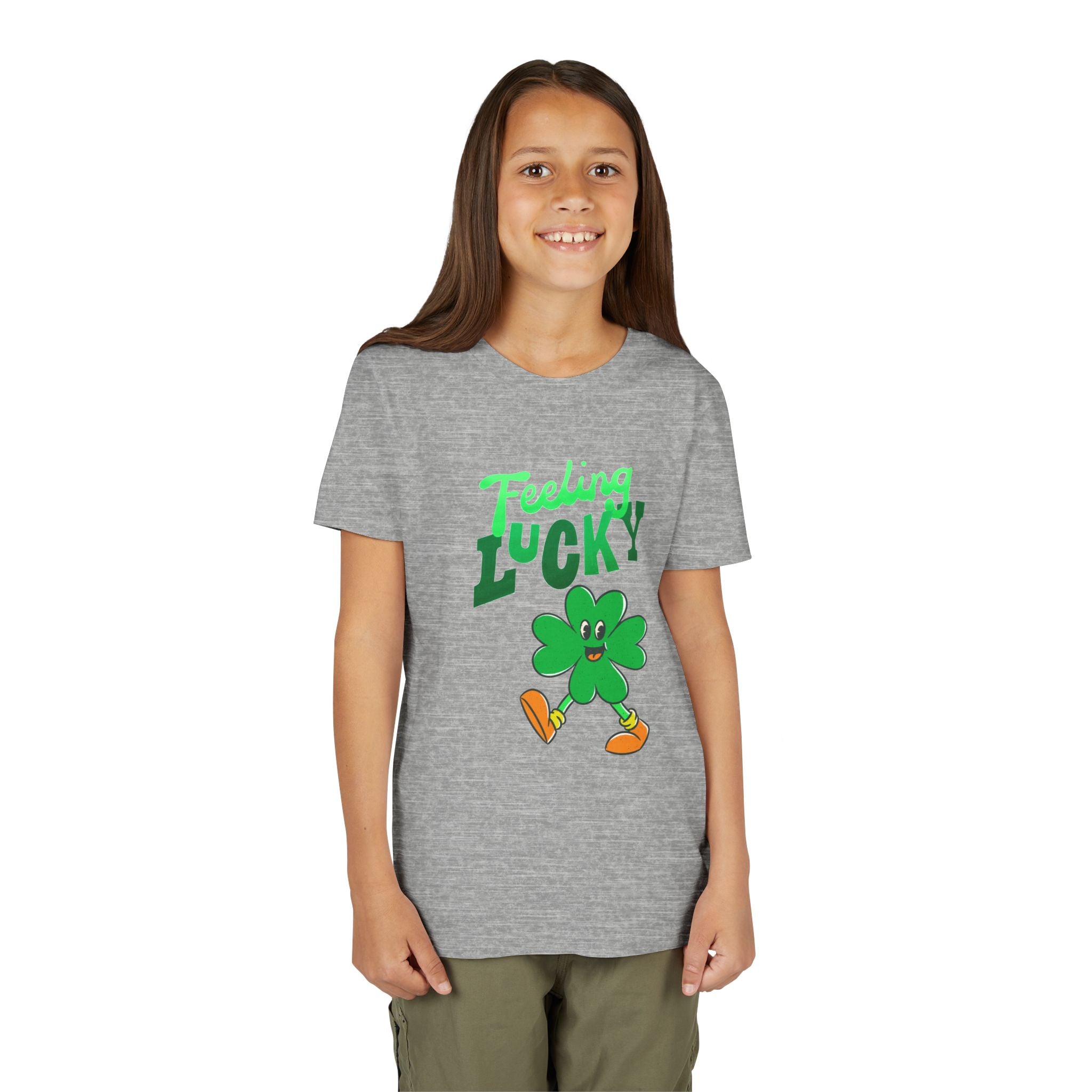 Feeling Lucky Youth Tee – Kids St. Patrick’s Day Shamrock Shirt