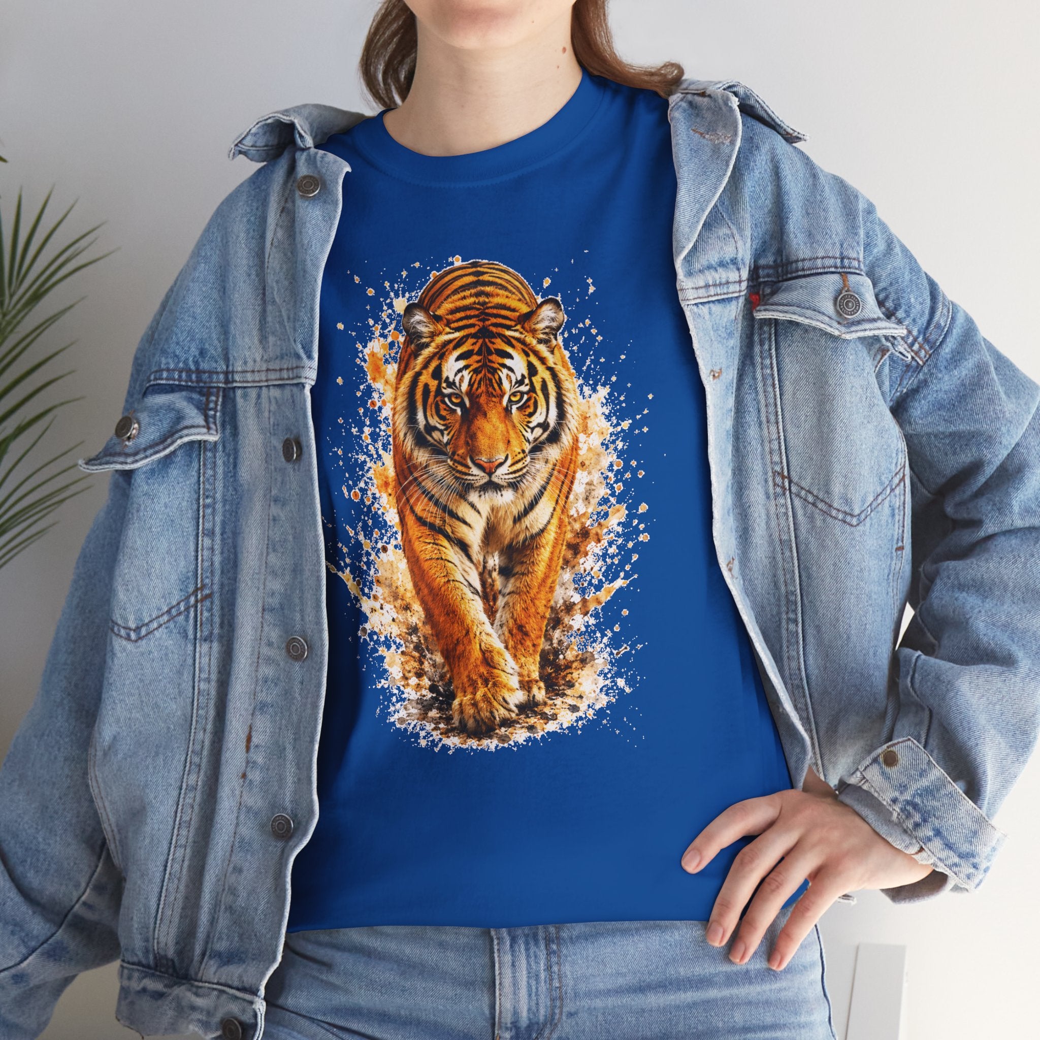 Majestic Tiger T-Shirt, Watercolor Tiger Graphic Tee, Unisex Wildlife Shirt, Tiger Lover Gift, Animal Art Tee