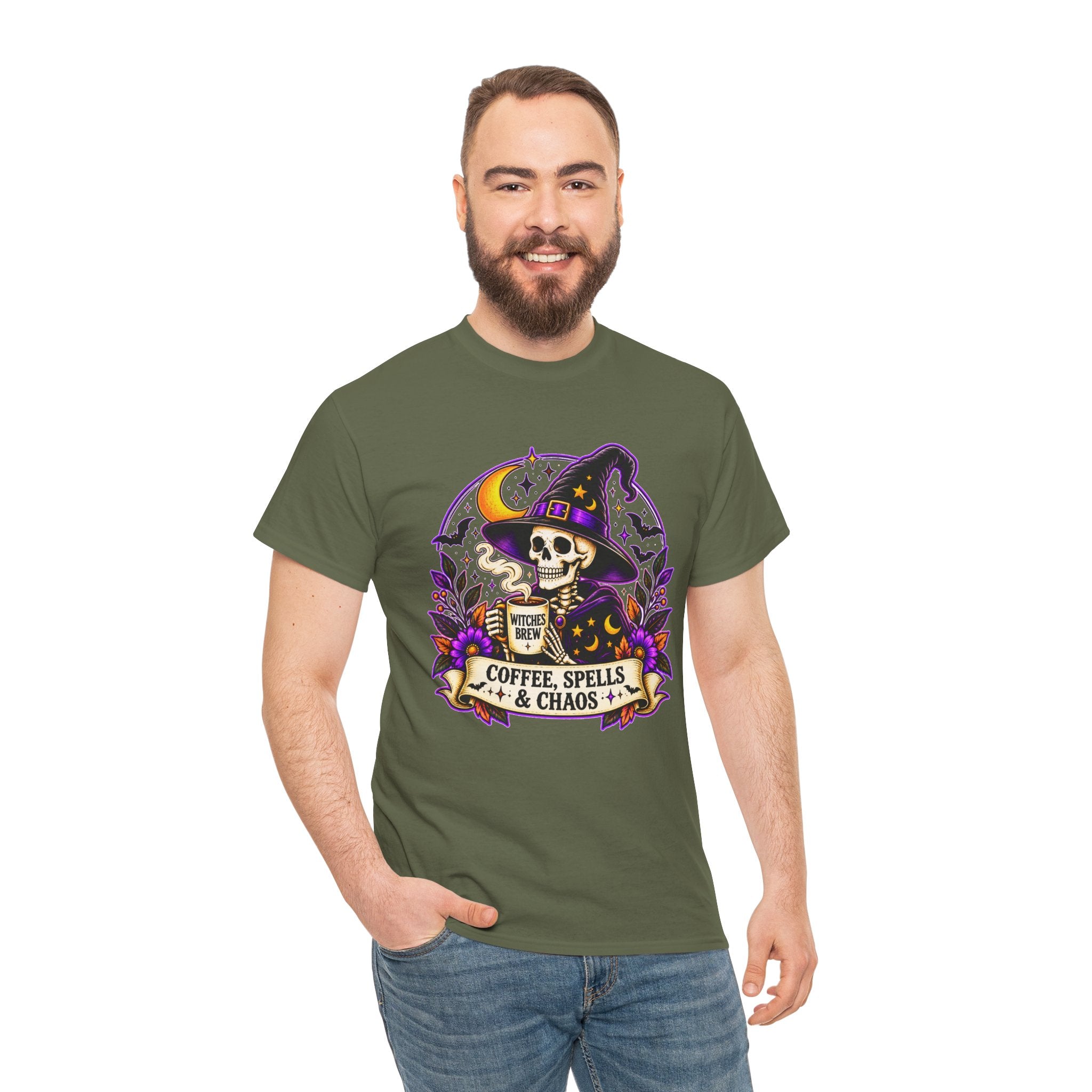 Halloween Skeleton Witch Shirt | Spooky Graphic Tee