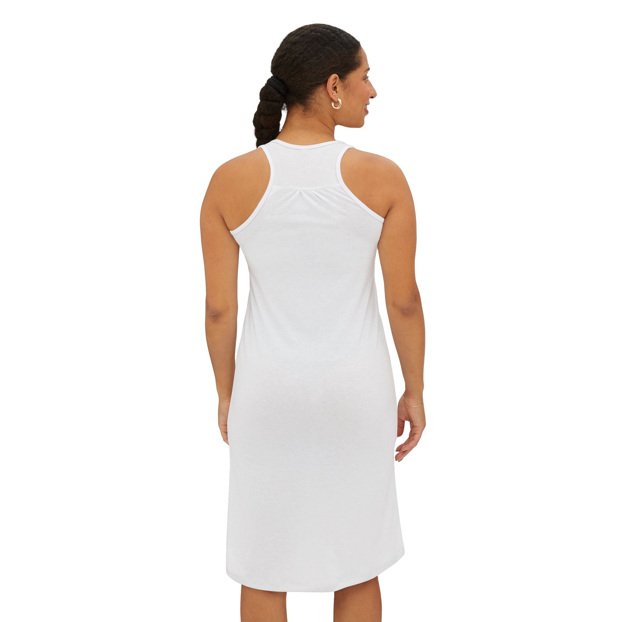 Boho Heart Racerback Dress, Feather Heart Summer Dress, Cute Beach Sundress for Women