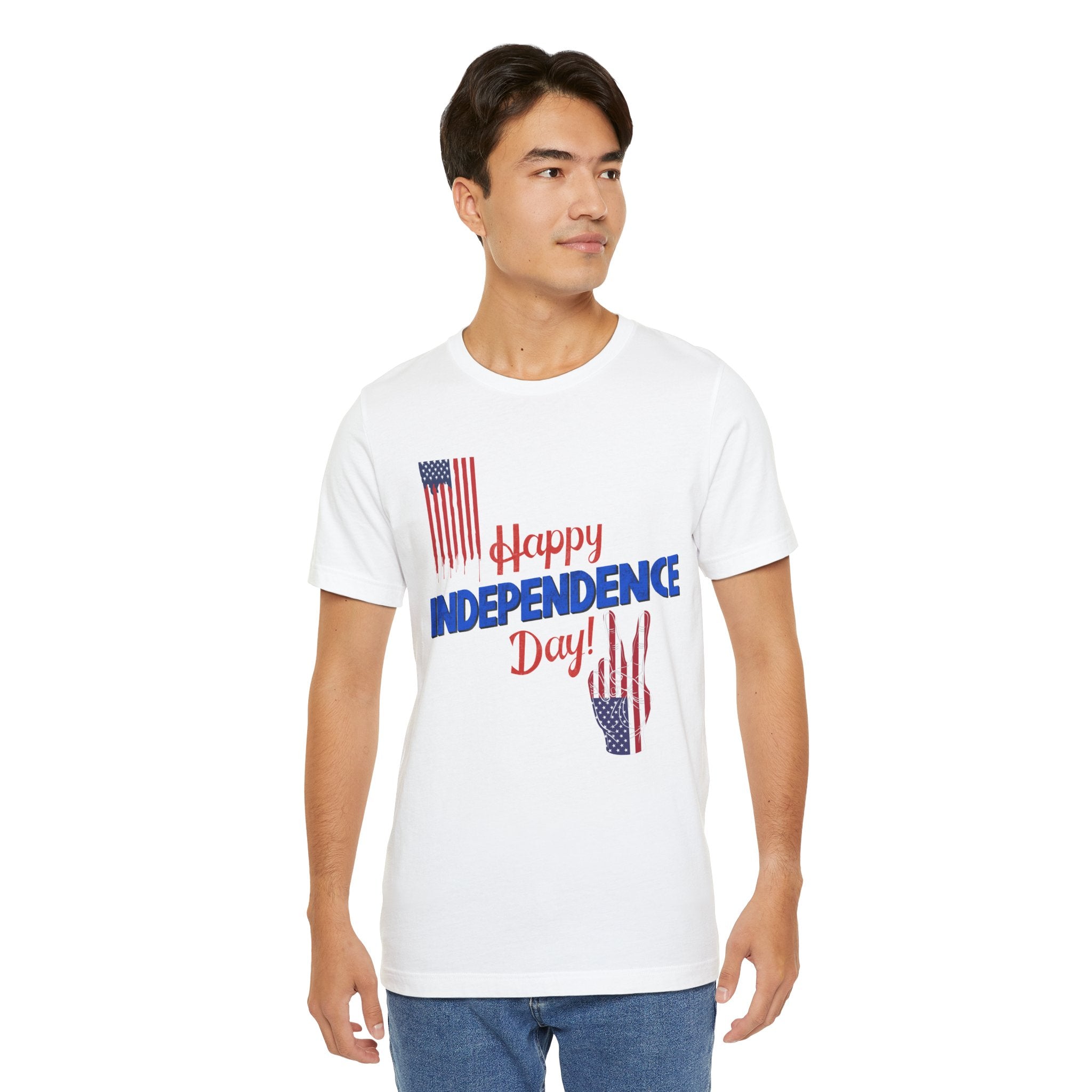 Happy Independence Day Shirt, Patriotic 4th of July T-Shirt, USA Flag Shirt, American Independence Day Tee