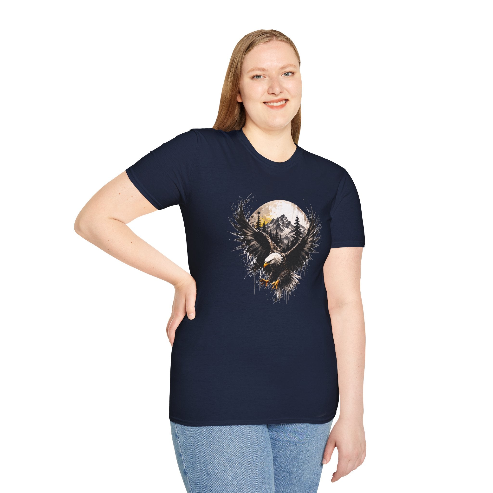 Bald Eagle Mountain T-Shirt | Patriotic Eagle Graphic Tee | Nature Lover Shirt | Outdoor Adventure Tee | Unisex Wildlife Gift