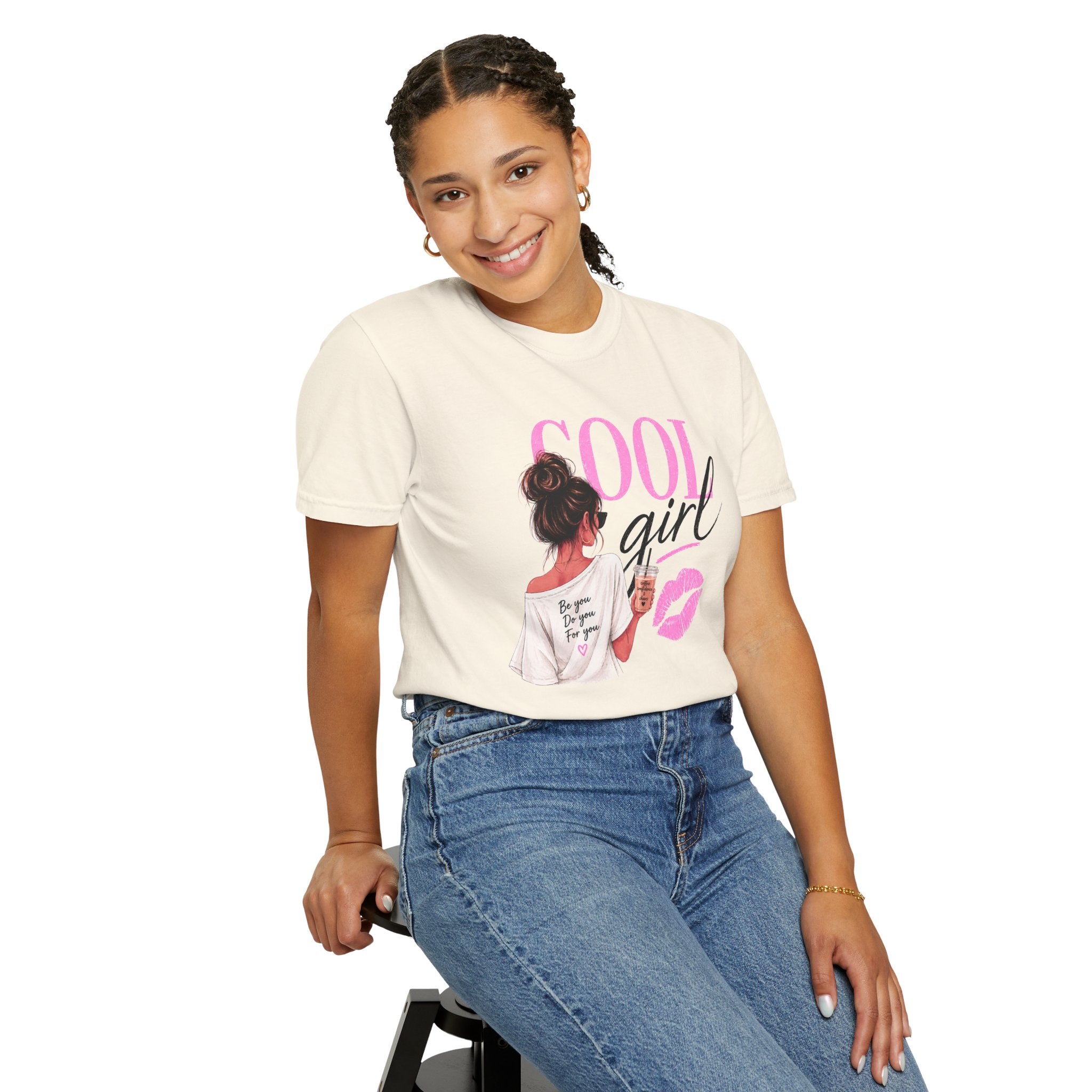 Cool Girl Graphic T‑Shirt — Pink Lip Print Casual Tee