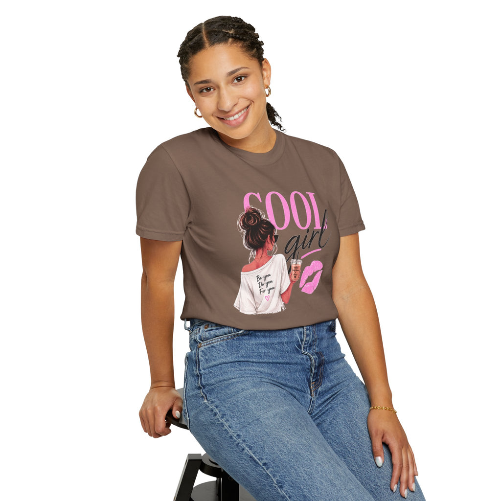 Cool Girl Graphic T‑Shirt — Pink Lip Print Casual Tee