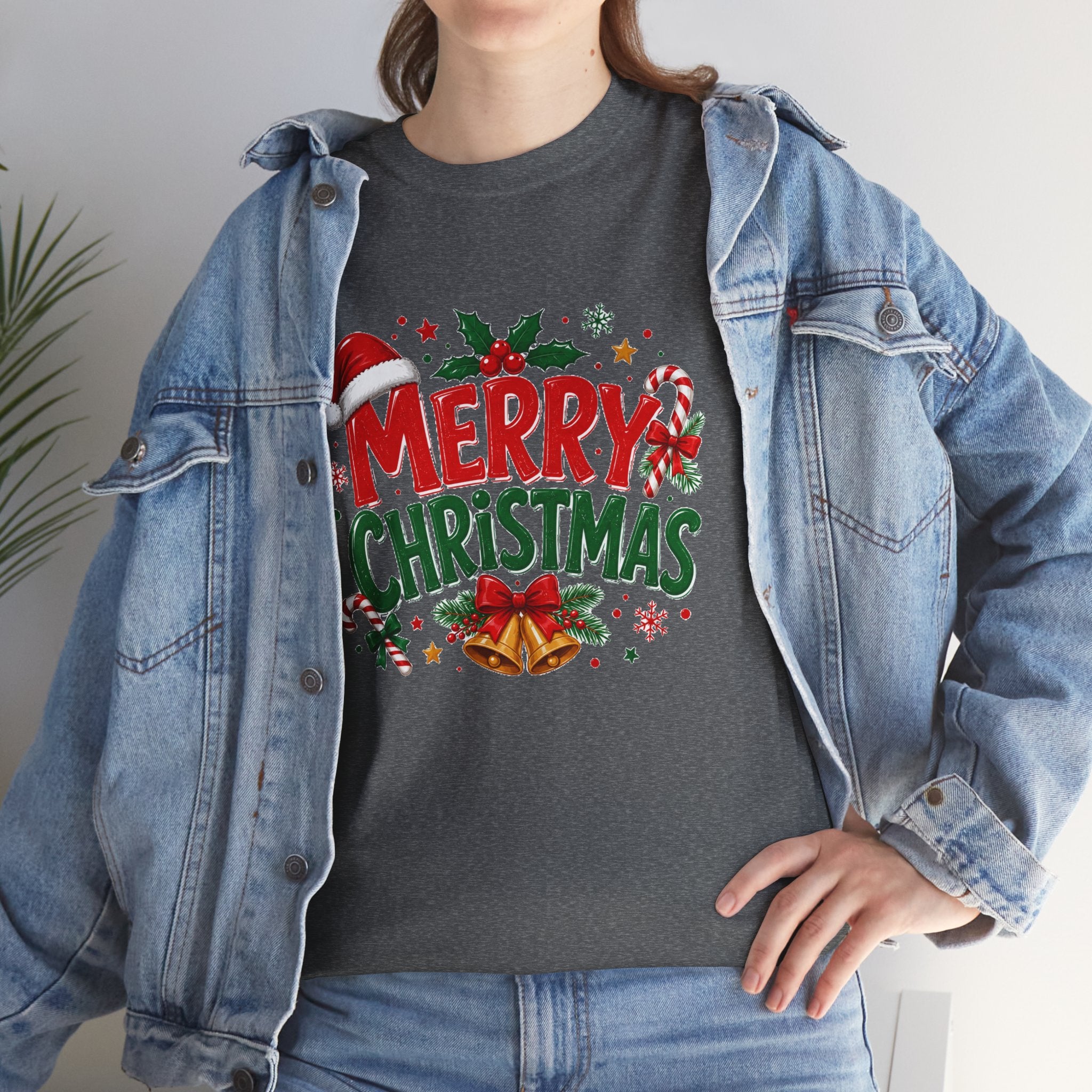 Merry Christmas Shirt, Christmas Graphic Tee, Santa Hat T-Shirt, Holiday Party Shirt, Xmas Gift for Men Women