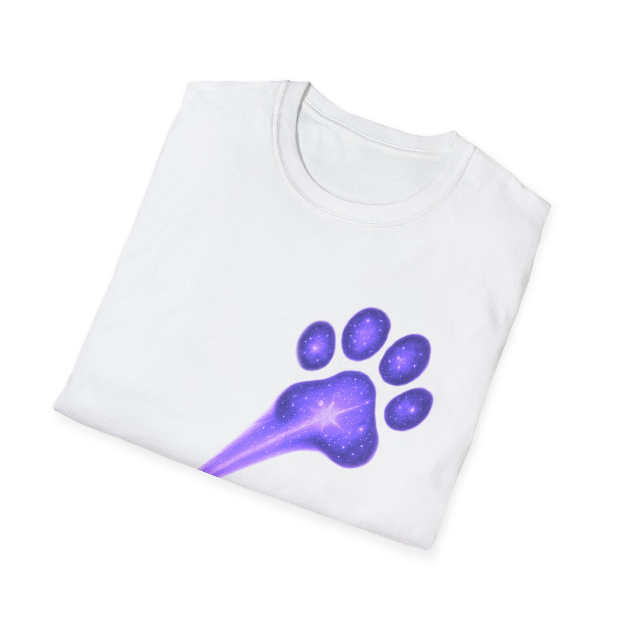 Purple Galaxy Paw Tee Dog Lover Gift, Aesthetic Pet Lover Tee