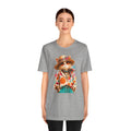 Boho Cat Graphic Tee — Floral Hat & Sunshine Cat T-Shirt