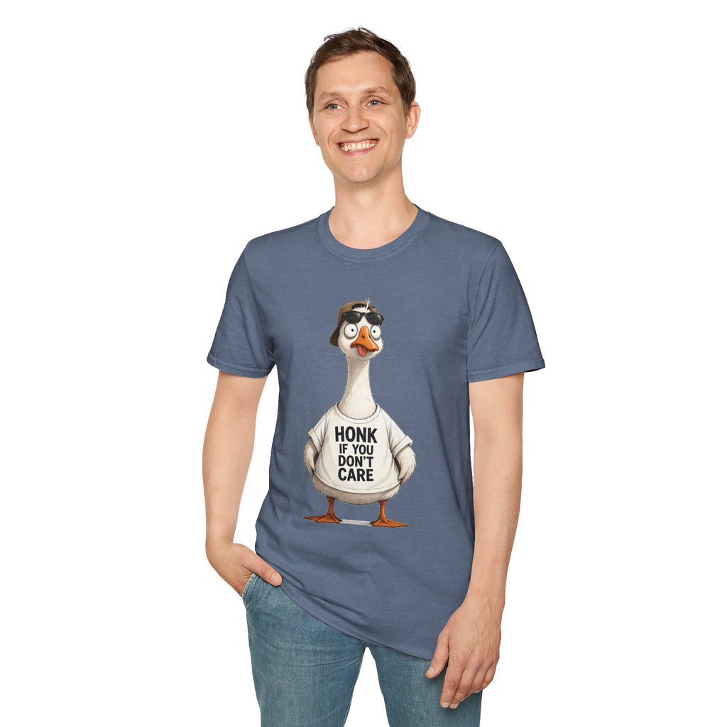 Funny Goose Shirt Honk If You Don’t Care T-Shirt Meme Graphic Tee Unisex Funny Animal Shirt Sarcastic Humor Gift Casual Tee