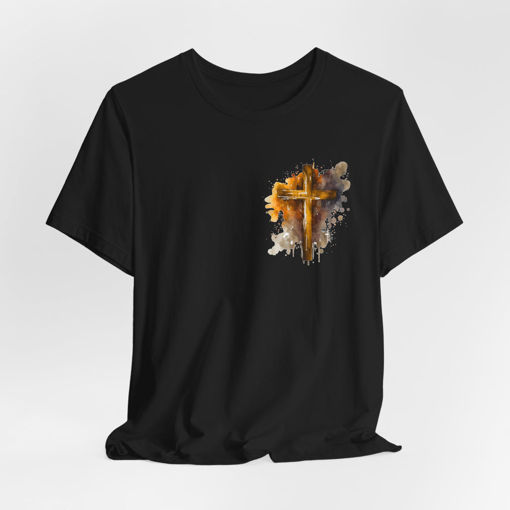 Christian Cross T-Shirt, Watercolor Faith Tee, Religious Shirt, Minimalist Christian Gift, Unisex Graphic Tee