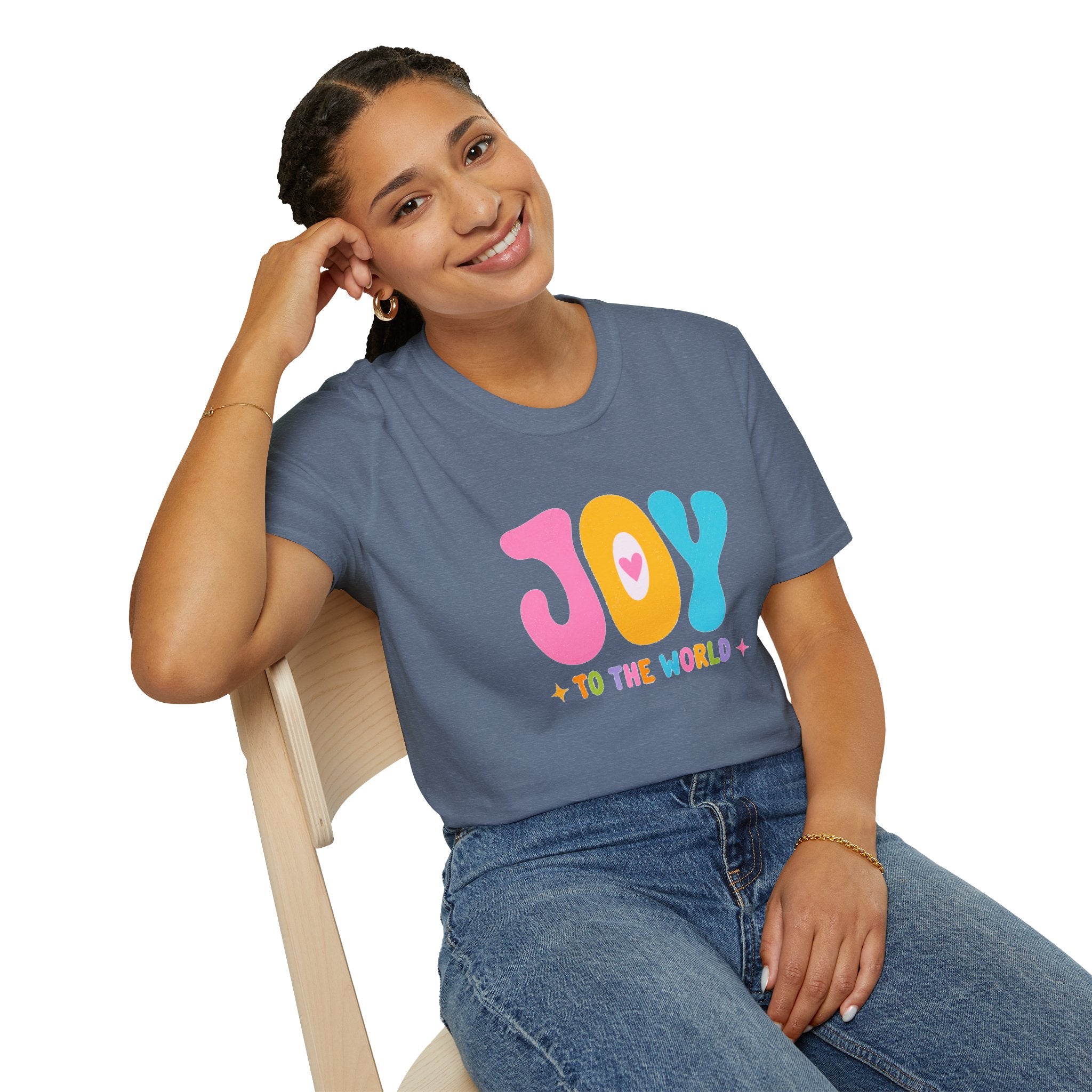 Joy to the World T-Shirt — Colorful Holiday Christmas Tee
