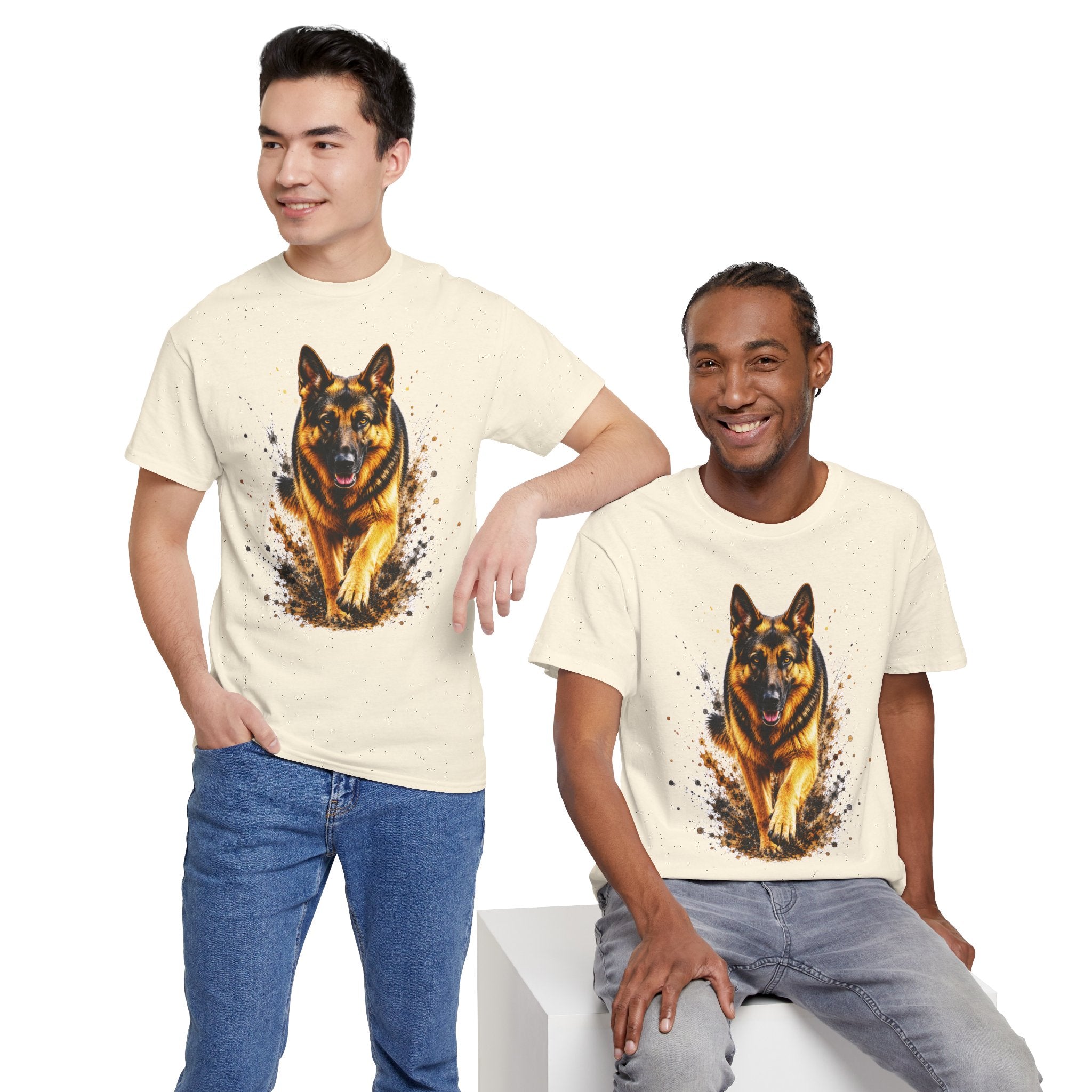 German Shepherd Running T-Shirt, German Shepherd Graphic Tee, Dog Lover Shirt, Unisex German Shepherd Tee, Gift for Dog Owner, K9 Animal Shirt