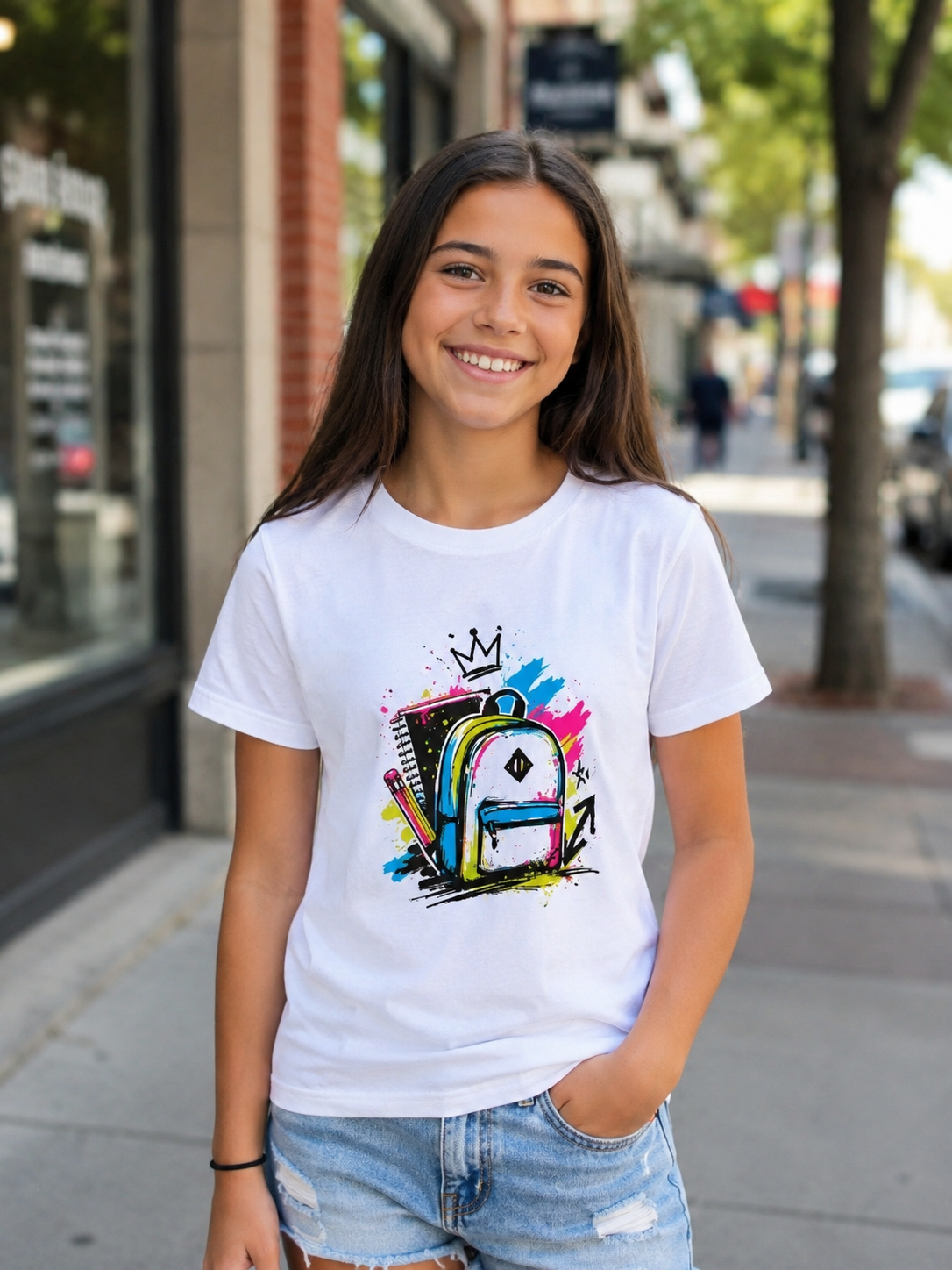 Back to School Kids T-Shirt | Graffiti Backpack Graphic Tee | First Day of School Shirt | Boys Girls Youth Tee