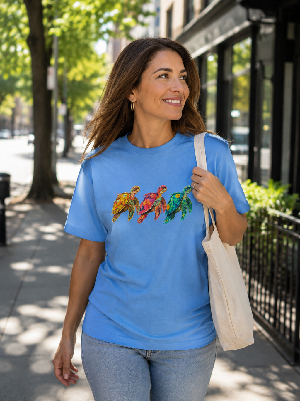 Sea Turtle T-Shirt, Colorful Sea Turtle Tee, Beach Lover Shirt, Ocean Lover Gift, Coastal Graphic Tee, Marine Life Shirt, Summer Vacation Tee