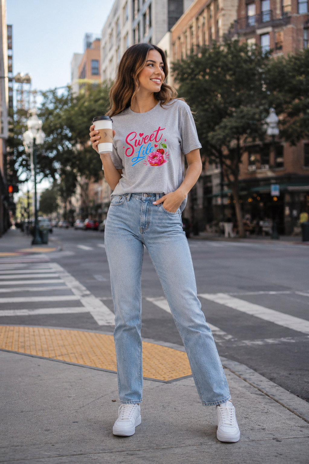 Sweet Life T-Shirt | Cute Donut & Cherry Graphic Tee