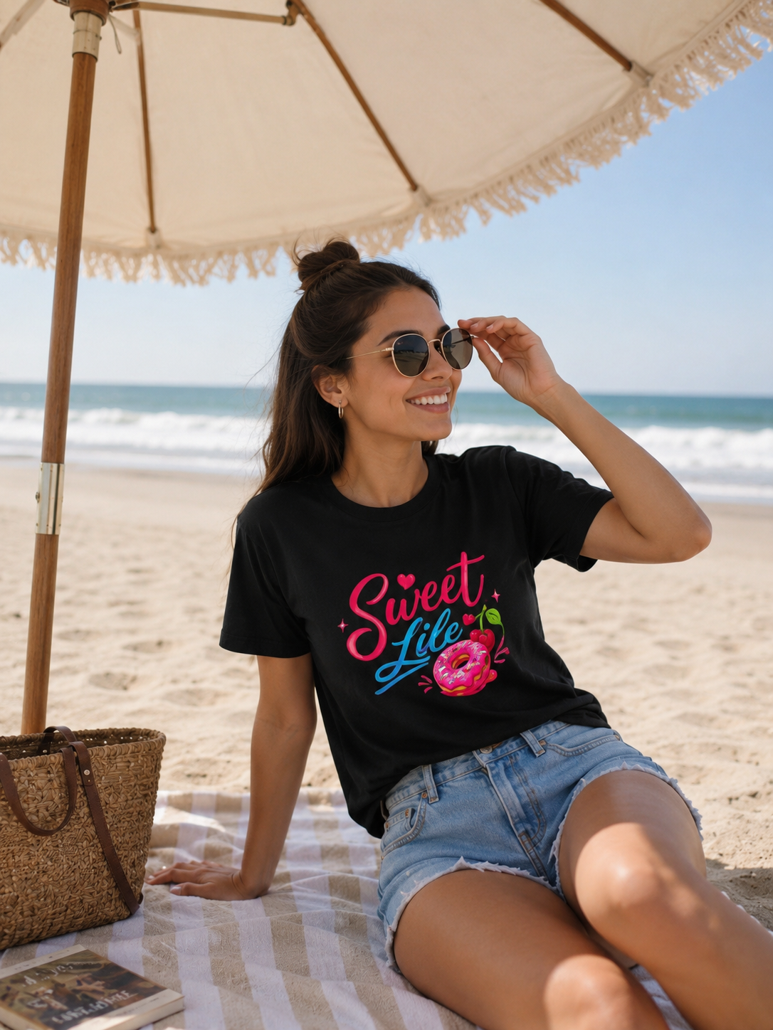 Sweet Life T-Shirt | Cute Donut & Cherry Graphic Tee