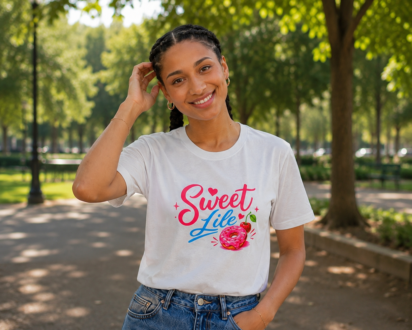 Sweet Life T-Shirt | Cute Donut & Cherry Graphic Tee