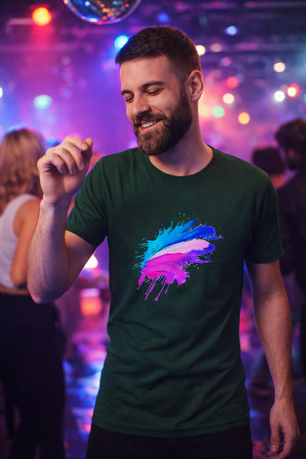 Unisex Graphic T-Shirt | Color Splash Heart Design
